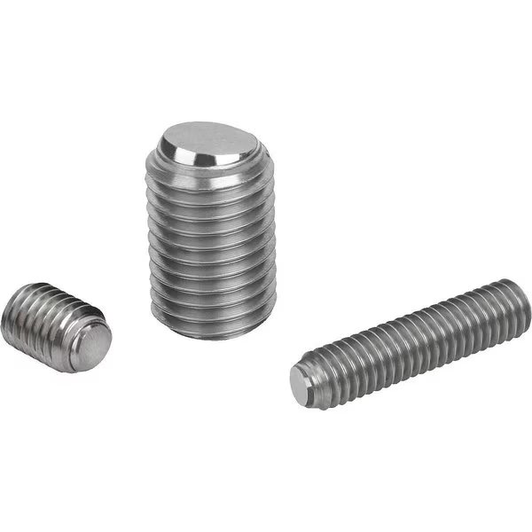 Ball-End Thrust Screw Wo Head, Form:E Ball Ceramic, M10, L=17, 7, Ss Bright, Comp:Ceramic, Kipp, Mfr#: K0384.81016